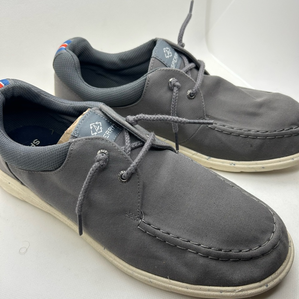 Men’s sperry boat shoes 10.5 grey.
